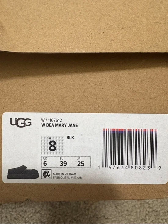 UGG Black Plush-Lined Slip-On Clogs - Picture 6 of 7